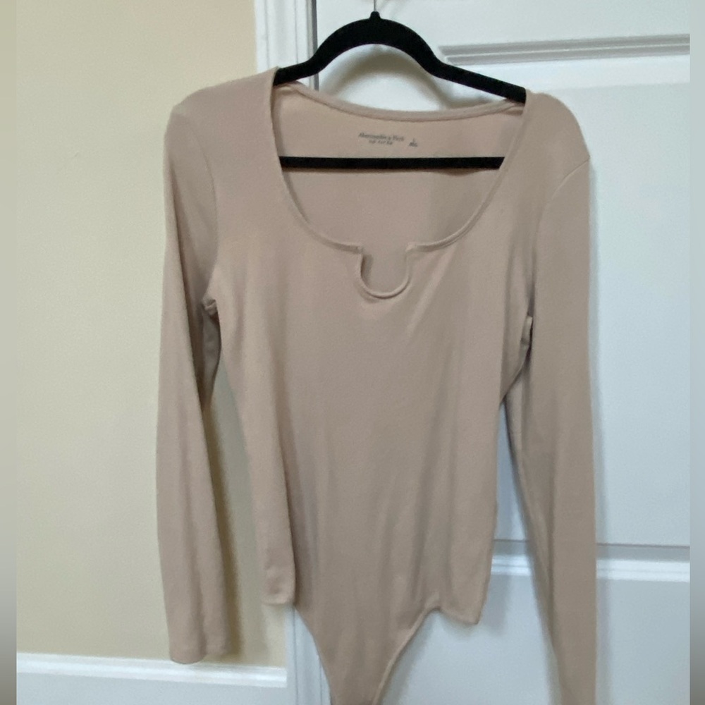 Abercrombie Bodysuit Longsleeve - Soft A&F Rib